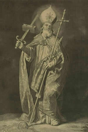 Cornelis Bloemaert (1603-1684). De heilige Bonifatius.